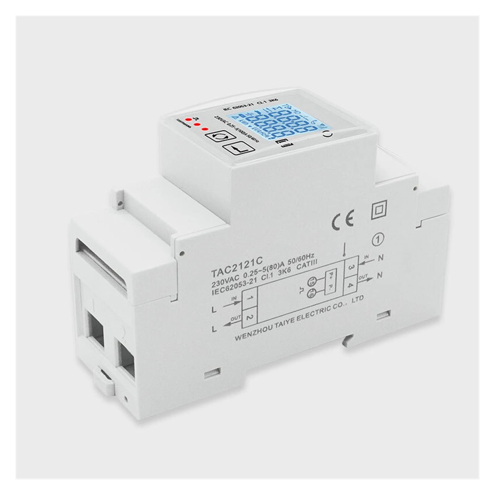 Medidor De Consumo Electrico, Interruptor de consumo de energía inteligente Tuya, medidor de monitoreo de energía, 230V, 80A, Control remoto de carril Din, LCD, salida de un pulso , Fácil de instalar