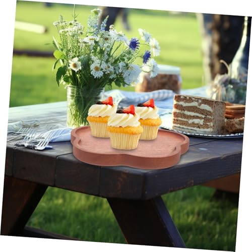 SEWACC 花びら形状の木製トレー フルーツ皿 デザートプレート 食品盛皿 サラダトレイ おしゃれな家用木製茶盆 贈り物に