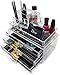 Sorbus® Acrylic Cosmetics Makeup and Jewelry Storage Case Display Top–Glamorous, Space- Saving, Stylish Acrylic Bathroom Organizer (Top Style 2)
