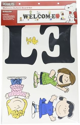 Amazon.com : Eureka Peanuts Giant Welcome Classroom Bulletin Board Set ...