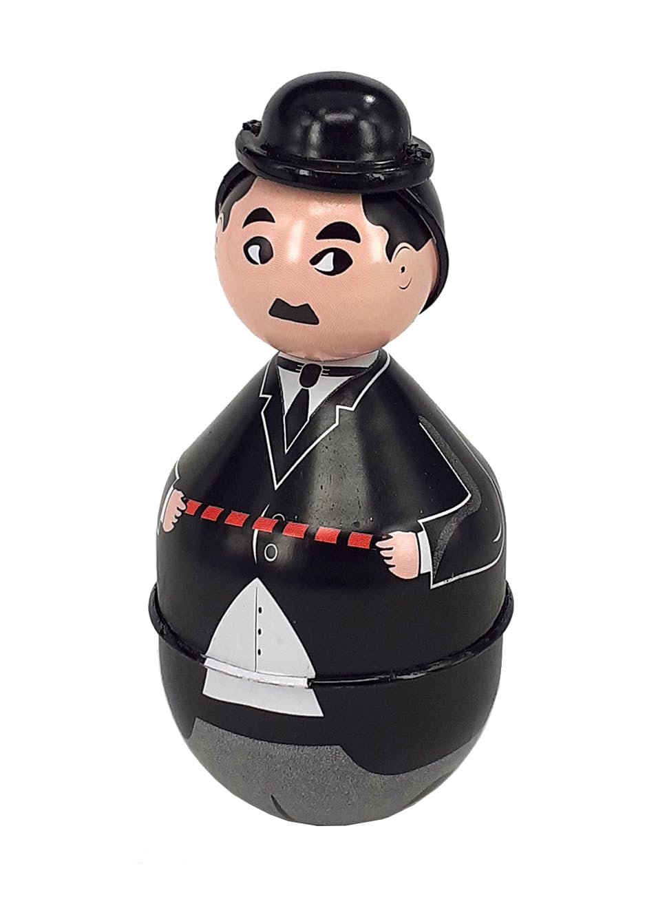 Roly-poly toy made of metal/chromolithographed tin toy representing Charlie Chaplin or the tramp - Vintage Collectible Item for Adults Only