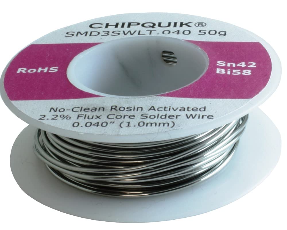 Fil à souder Sn42/Bi58 étain bismuth pour réparation électronique circuit SMD