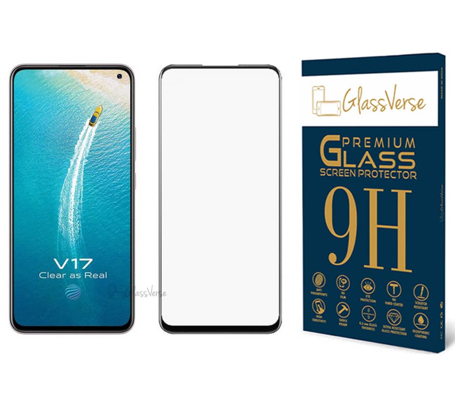 GlassVerse Anti-Shatter Tempered Glass For Vivo V17 Smartphone (Pack of 1) With Free Installation Kit Full Screen Protector If Received Damaged-6.44 Inch
