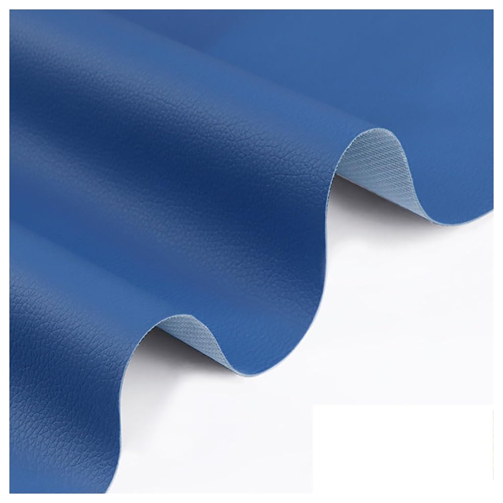 Tissu simili cuir imperméable anti-tache bleu foncé pour réparer canapé