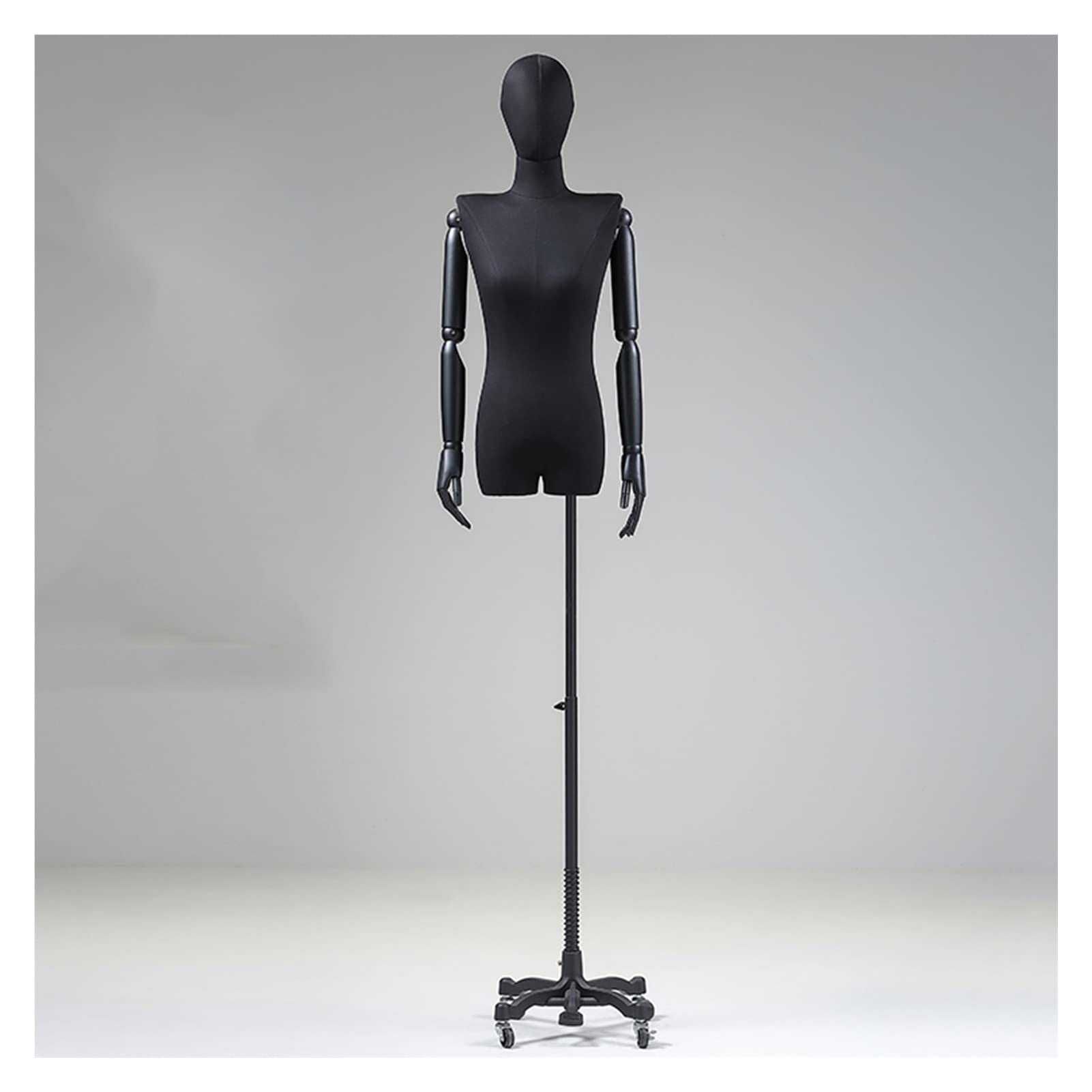Tailors Dummy Mannequin Mannequin Body Torso Female, Display Bust Adjustable Tailors Dummy Manikin Body with Metal Universal Wheel Base for Sewing Retail Storefront