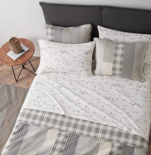 Image of Eddie Bauer - Flannel Sheets King Size, Anti-Pilling & Wrinkle Resistant Cotton, Touchably Soft for All-Season Comfort - Bed Sheets with Matching Pillowcases & Fitted Sheet (Geese Meadow Yellow)