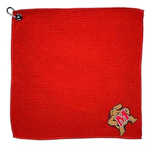 Team Golf NCAA Maryland Terrapins Microfiber Golf Towel, 15×15 (Multicolor)