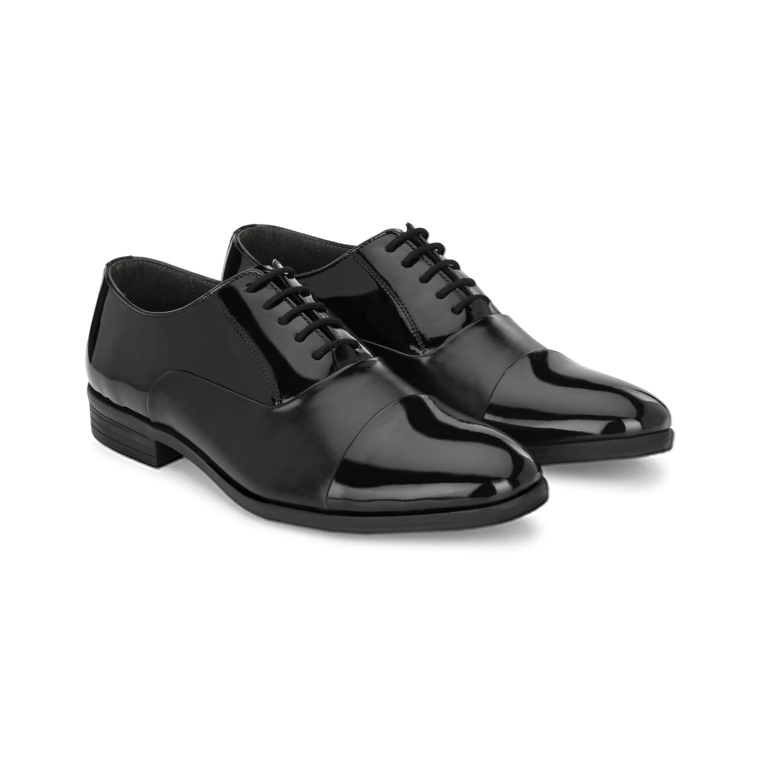 Mens Formal Shoes Lace Up Textured Glossy Oxfords/Soft Cushioned Footbed with TPR Sole/Comfortable, Stylish, Trending, Party, Outdoor Shoes for Office & College-image-15
