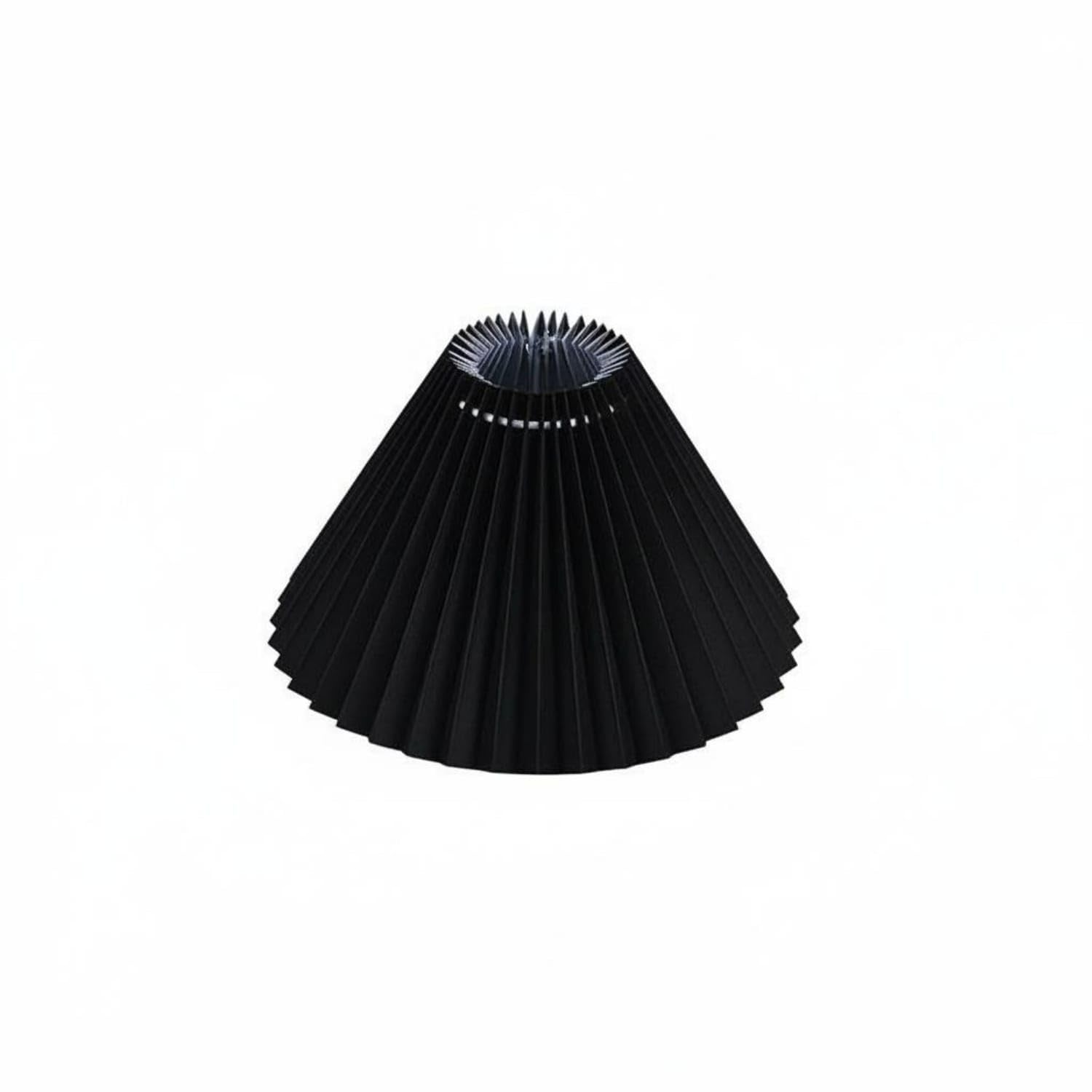 Detachable Pleated Lampshade Minimalist Design Accordion Lamp Shade Easy Installation Foldable Light Shade for DIY Enthusiasts, Bedroom, Living Room, Cafe, Black-image-11