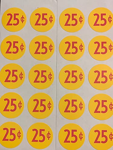 Image of PRICE Stickers for Vending Candy Machine Labels 1 inch Diameter 20 pack