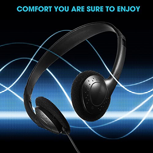 Image of Konohan Headphones Bulk Classroom Headphones Set(Black,30 Pack)