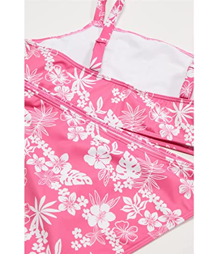 Image of Roxy Girls' Aloha Spirit Crop Top Swimsuit Set