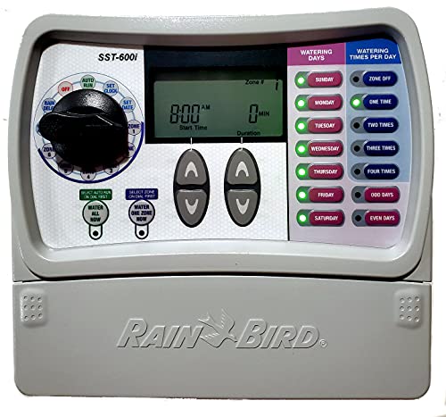 Rain Bird SST600I 6 Valve Indoor Mounting Simple To Set Timer