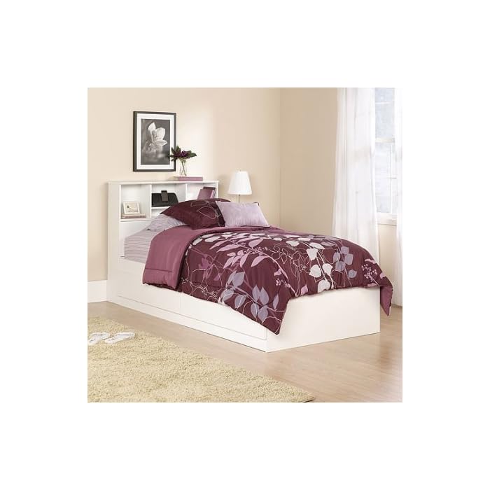 Buy Mainstays Twin Storage Bed, Soft White Online at desertcart UAE