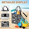 Versotilahome Black Kitchen Tools Mesh Beach Bag, Modern Cooking Utensil Farmhouse Cookware Beach Bags for Women, Lightweight Large Mesh Tote Bag for Pool Travel #4