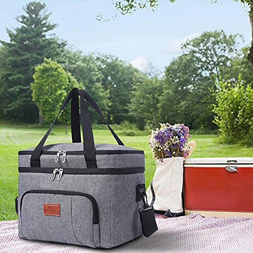 Siwan Picknicktas, lunchtas, picknick-geïsoleerde koeltas met grote inhoud en hoge isolatiewerking, koelere herbruikbare… - Image 5