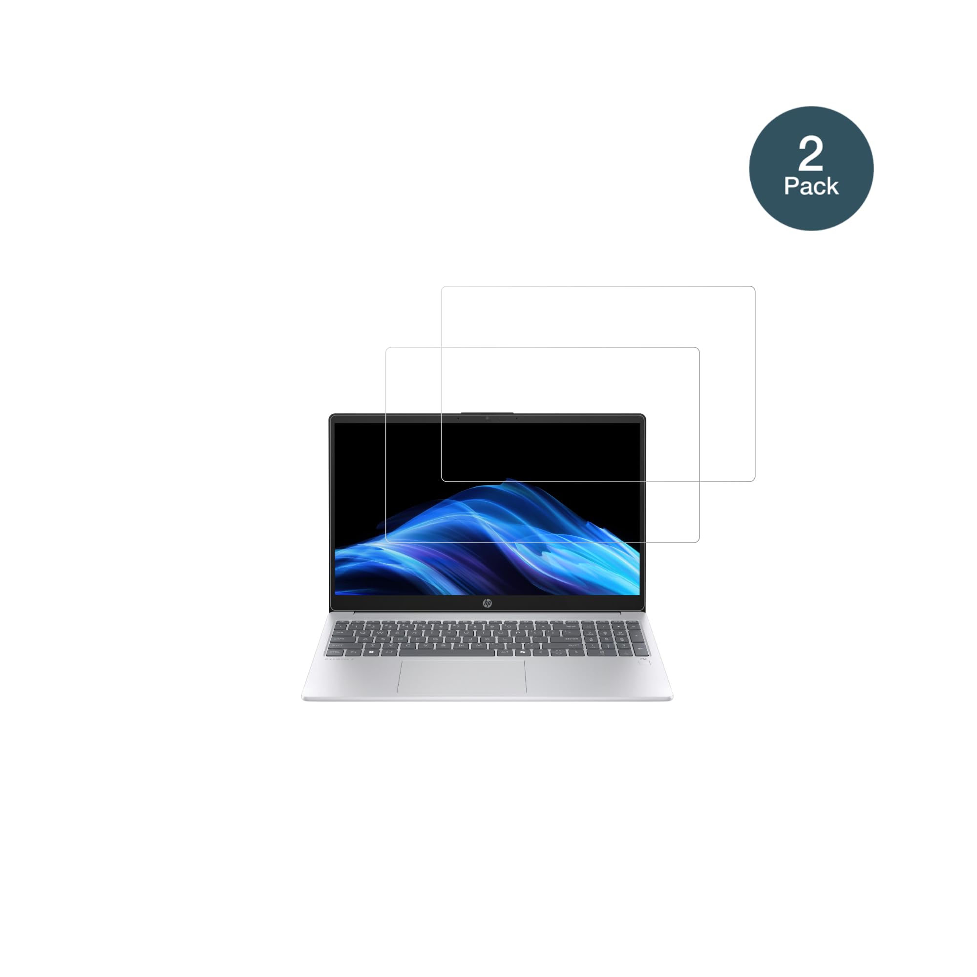 dipos 2x Pellicola Protettiva 9H trasparente per HP OmniBook 3 15 Zoll | Non si rompe e non si scheggia, non è vero vetro, Anti-Shock, si adatta perfettamente, antigraffio, senza bolle, autoadesiva