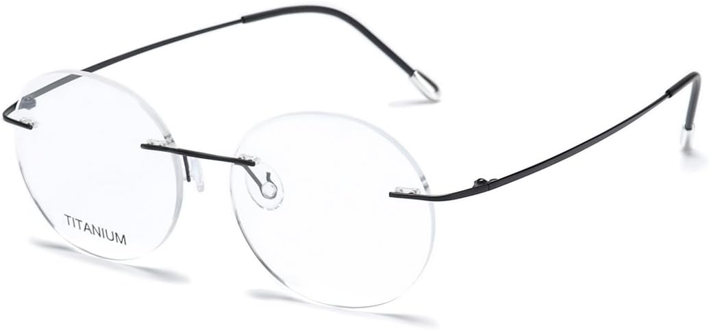 DUKEROY Round Retro Eyeglasses Frame 4 Colour Vintage Men Women Eyewear Titanium Glasses Frame Wine Red Blue Brown Black Set of 1