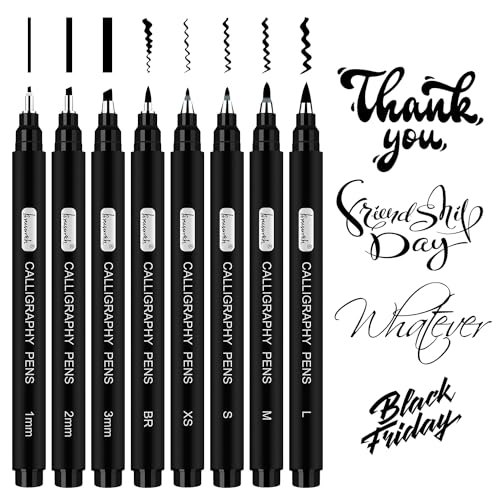 Brusarth Calligraphy Pens 8 Size Calligraphy Set
