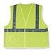 CONDOR Yellow/Green with Silver Stripe High Visibility Vest, ANSI 2, Hook-and-Loop Closure, L