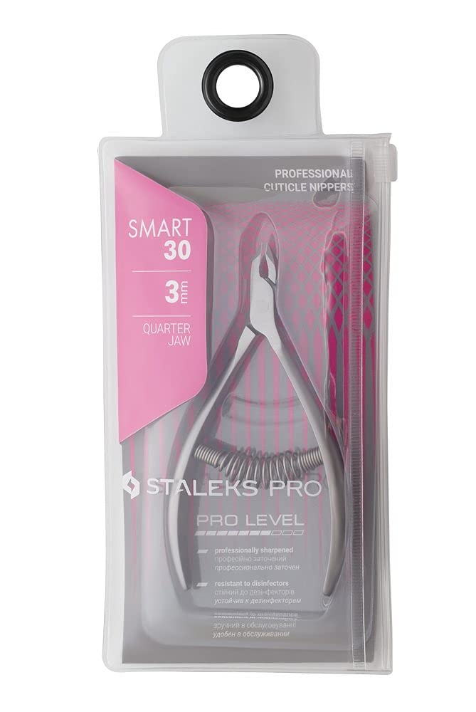 STALEKS Pro Smart 30 Tronchesina per cuticole con molla (lunghezza lama - 3 mm) NS-30-3