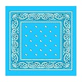 WedDecor Sky Blue Cotton Bandana Head Scarf 55cm, Pack of 1