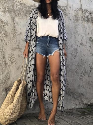 Image of Kaftan Dresses for Women Plus Size Summer Beach Dress with Print and Swim Cover Ups