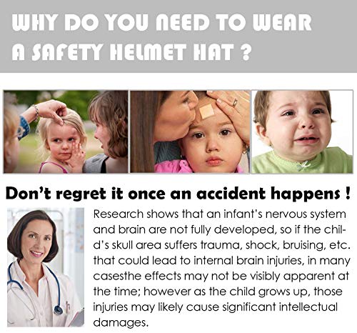 Image of Baby Head Protector Helmet for 6 Months to 3 Years | Soft Cotton Safety Cap with Air Ventilation | Infant Toddler Fall Protection Headgear for Boys & Girls (Blue)