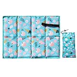 Tejido Impermeable: Diseñada con tejido plateado 600D impermeable y núcleo espuma ecológica aislante 9mm, garantiza excelente resistencia a humedad y frío, proporcionando comodidad adicional al sentarse en terrenos irregulares o húmedos durante campamentos, festivales o eventos deportivos al aire libre