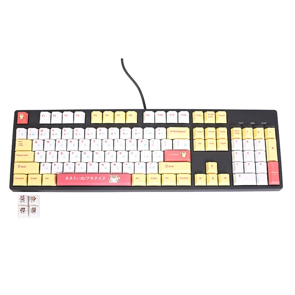 Mechanical Keyboard keycaps 128 Keys Shiba Inu Design