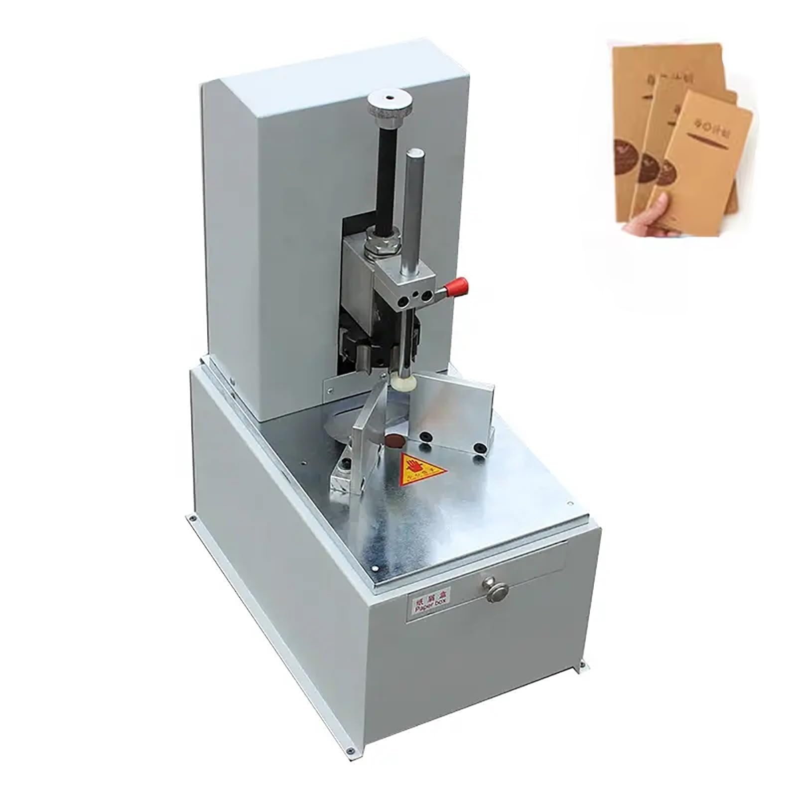 YXZQLOZ Electric Round Corner Machine, Heavy Duty Fillet Paper Cutter Machine with Foot Pedal and Positioning Baffle, 1400RPM/min Speed, No Offset, for Business Car