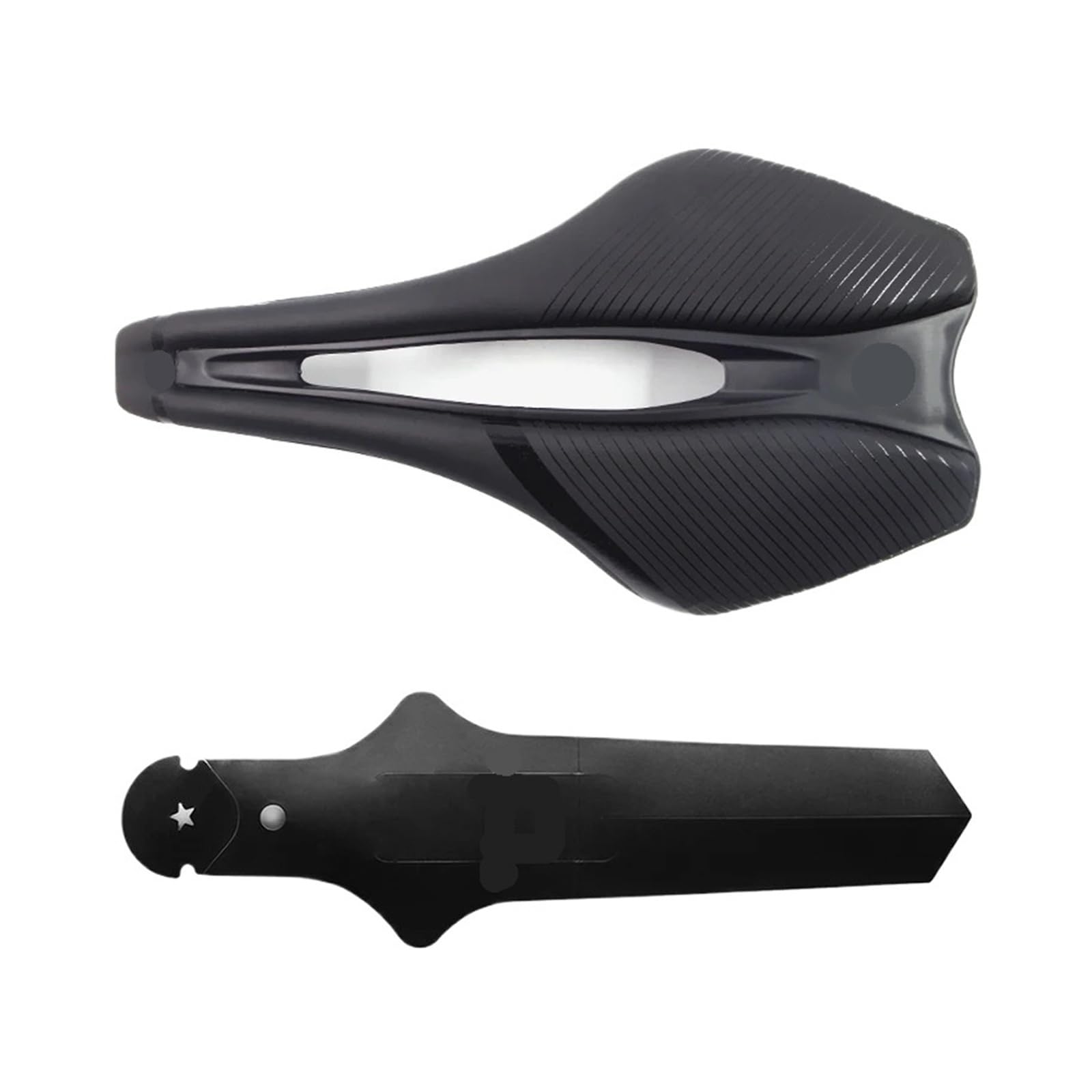 Sella for bicicletta da triathlon, sedile corsa leggero for uomo e donna, adatto for mountain bike strada fuoristrada(Black-black-1)