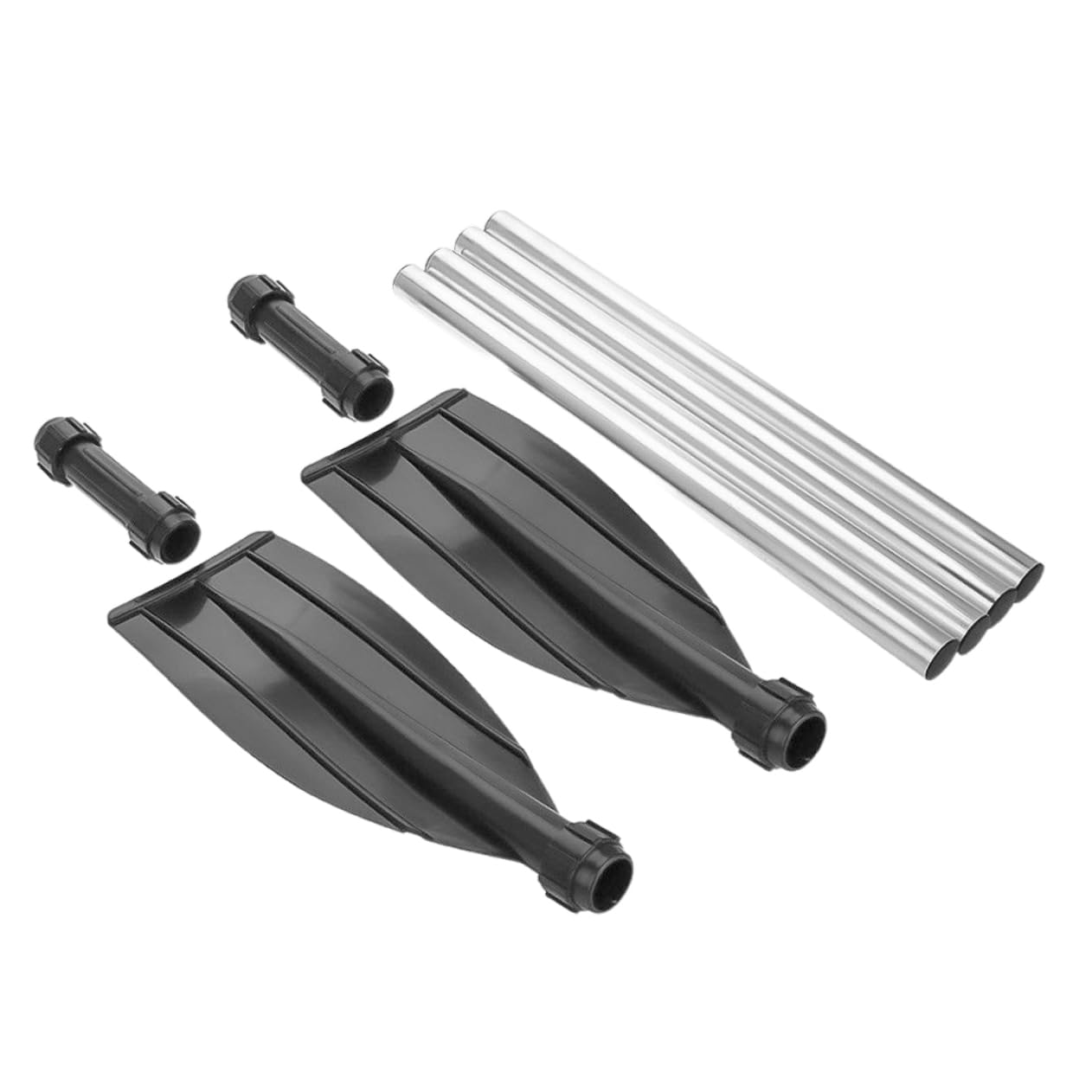 Gatuida Pagaie de Kayak Facile à Assembler en Alliage D'aluminium Double Usage Noir, 210 Cm, Double Extrémité Détachable pour Bateau et Rafting