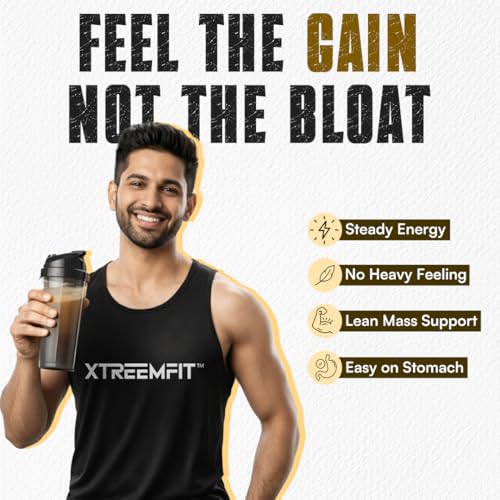 Image of Mass Gainer Protein Powder 1kg Chocolate Flavor | High Calorie Weight Gainer | Muscle Mass & Strength Builder | Protein + Carbs Blend | Fast Weight Gain Supplement, For Men & Women