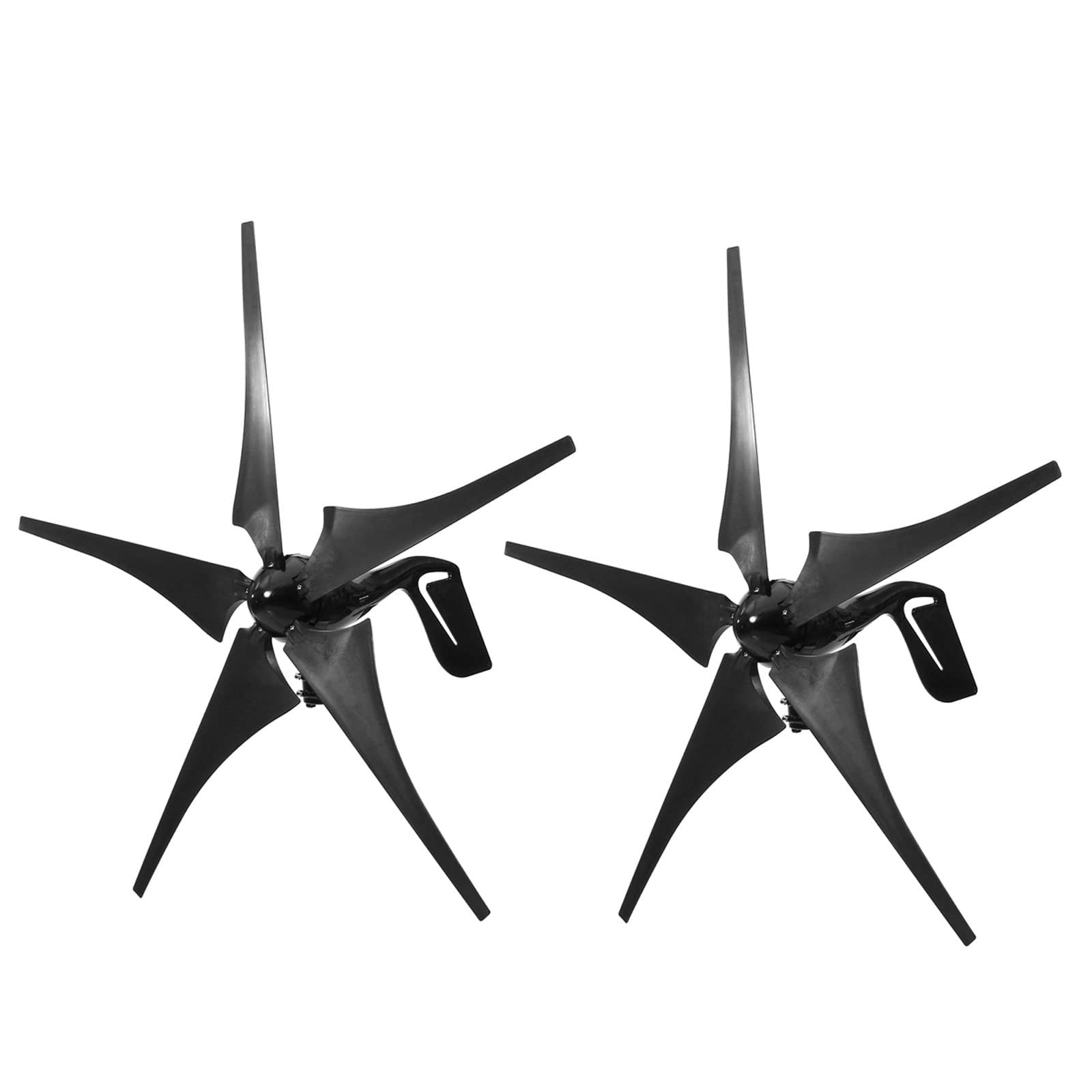 Kit generatore a turbina eolica a 5 Pale, generatore a turbina Verticale 12V/24V 400W, con regolatore di Carica per terrazza/Chalet/Barca da Pesca (24V)
