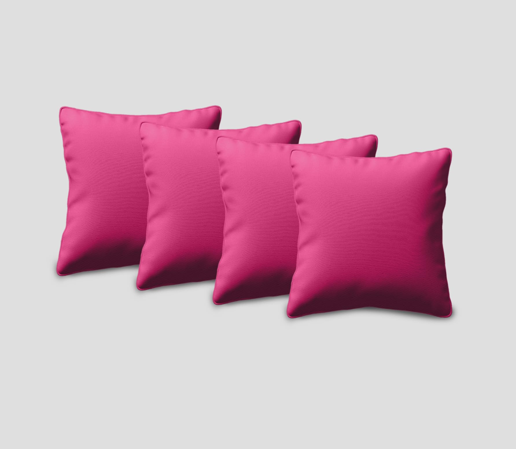 MILANO COLLECTIONS® Cushion Covers for Sofa & Bedroom Décor – Set of 4 Decorative Pillow Covers with Hidden Zipper – Soft, Durable & Stylish Throw Pillow Covers for Couch, Bed, or Living Room (Pink)