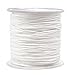 Mandala Crafts Nylon Satin Cord, Rattail Trim Thread for Chinese Knotting, Kumihimo, Beading, Macramé, Jewelry Making, Sewing (1mm, 109 Yards, White)