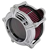 Harley Air Cleaner Chrome See Through Intake Filter Kit Cnc Cut for Motorcycle Dyna 2000 - 2017 Soft