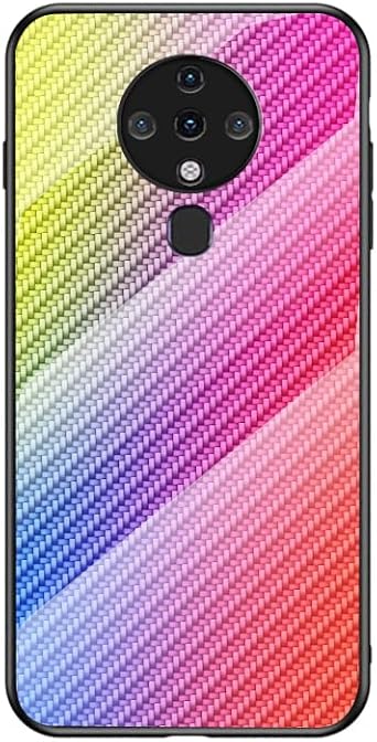 Compatible with Huawei Mate 20 X 5G / Mate 20 X 4G Case,Anti-Drop 2 in 1 PC Glass Back Panel+TPU Phone Case Cover Glod