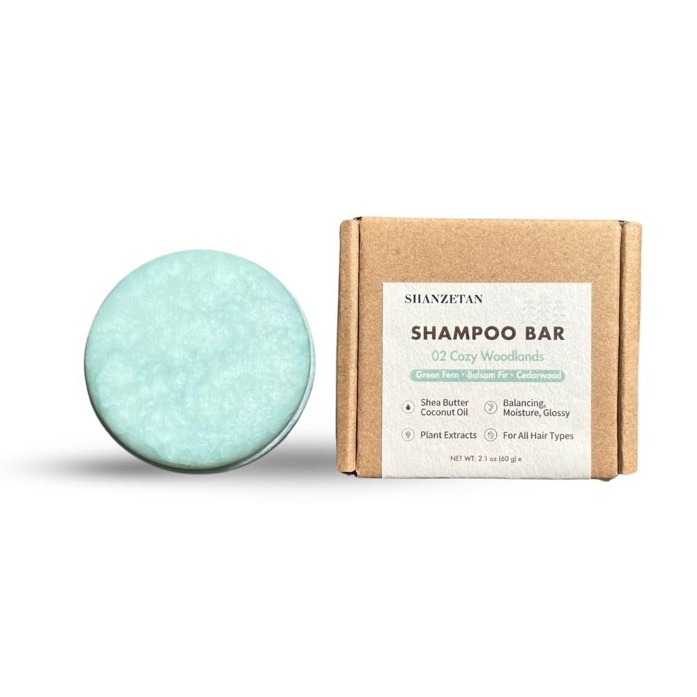 pH-Balanced Shampoo Bars | Sulfate-Free, Paraben-Free | Deep Hydration with Natural Oils | Travel-Friendly & Long-Lasting | 02 Cozy Woodlands