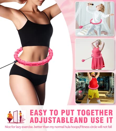 Foto von Smart Hula Hoop Reifen für Erwachsene mit Gewichtsball, Hula Hoop Reifen mit 24 verstellbare Glieder zum Abnehmen, Fitness & Gewichtsverlust für angenehme Lautstärke
