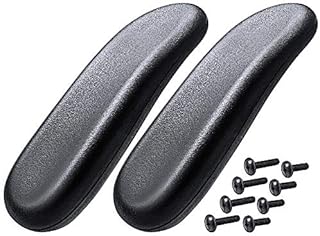 MSOBAIW Office Chair Armrest Replacement Pads, 1 Pair Chair Arm Rest Pads Universal Soft PU Leather Office Chair Parts
