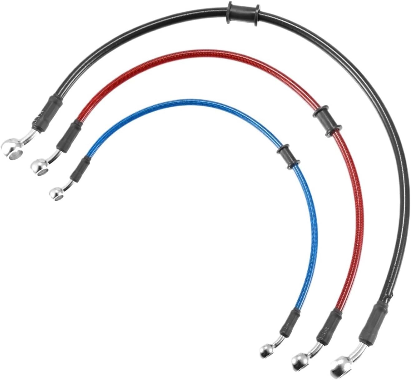 Brake and clutch oil lines 50cm 90cm 120cm 130cm 19.69"-51.18" Length Motorcycle Hydraulic Brake Line Oil Hose Pipe Braided Cable 10mm ID(50cm Black)