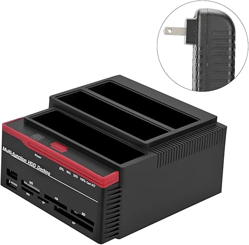 Miniatura 2 de Estación de acoplamiento USB 3.0 IDE, 2 unidades leídas simultáneamente, clon fuera de línea, 2 interfaces USB 2.0 HUB (enchufe de EE. UU.)