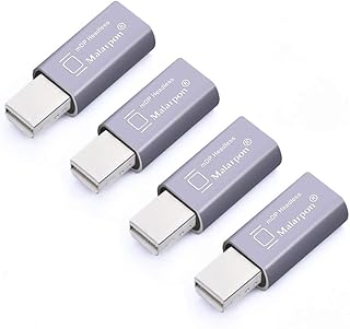 Mini DispalyPort Headless Ghost Display Emulator with Blue Light for PC 4K Mini DP Dummy Plug (fit Headless 1080@60Hz-3840x2160@17Hz) 4P