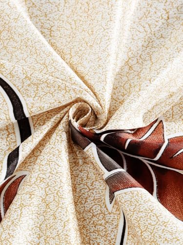 Image of Home Sizzler 1 Piece Stylized Tulip Grommet Polyester Window Curtain - 6 Feet, Brown