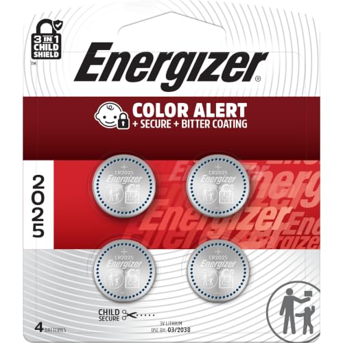 4-Pk Energizer 3V Lithium Coin 2025 Batteries w/ 3-in-1 Child Shield - image 9