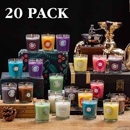20 Pack Strong Scented Candles Gift Set With 10 Fragrances For Home And Women, Aromatherapy Soy Wax Glass Jar Candle #TOP4