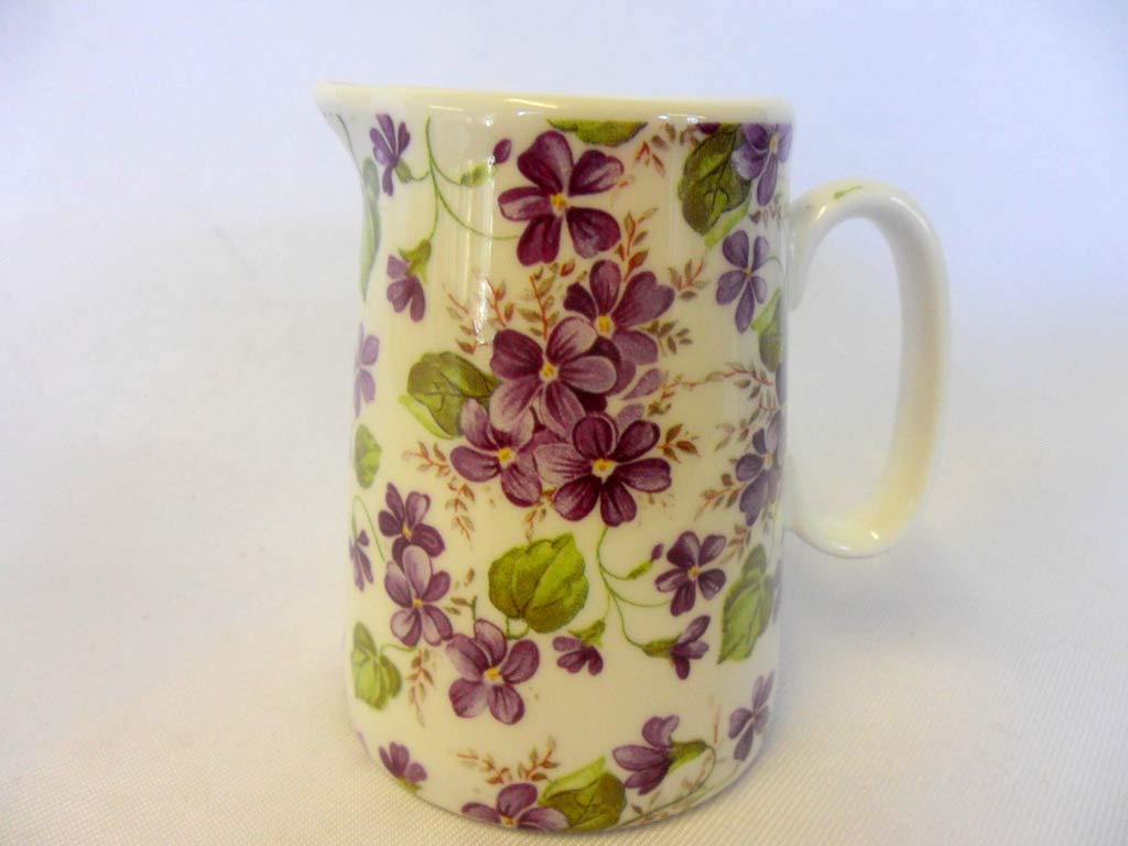 Abbeydale Collection Ditsy Violets chintz cream jug made by the