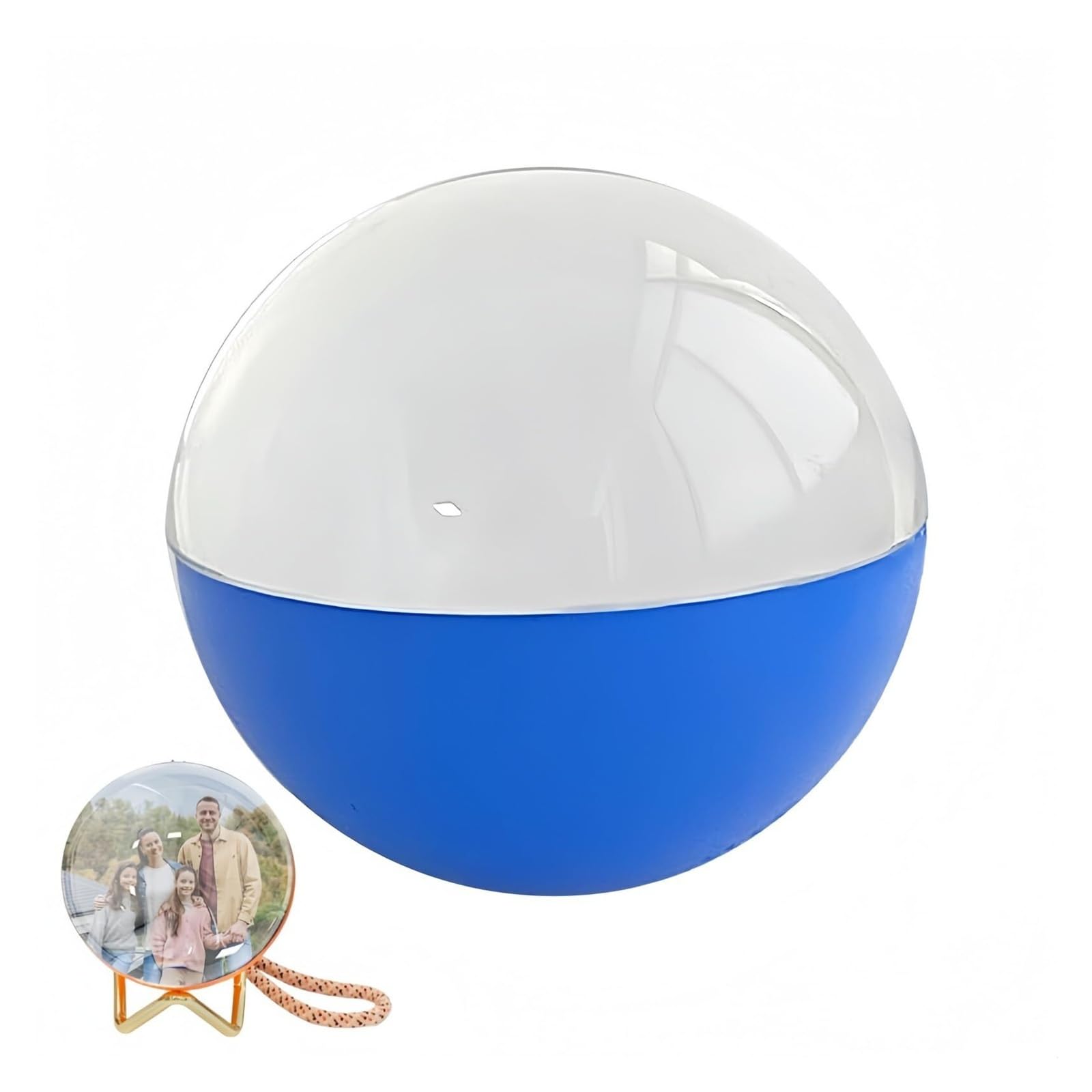 WiFi Snowball with Customizable Video Player - 2.7-inch Christmas Memory Ball Light, customizable with photos and music.(Blue)